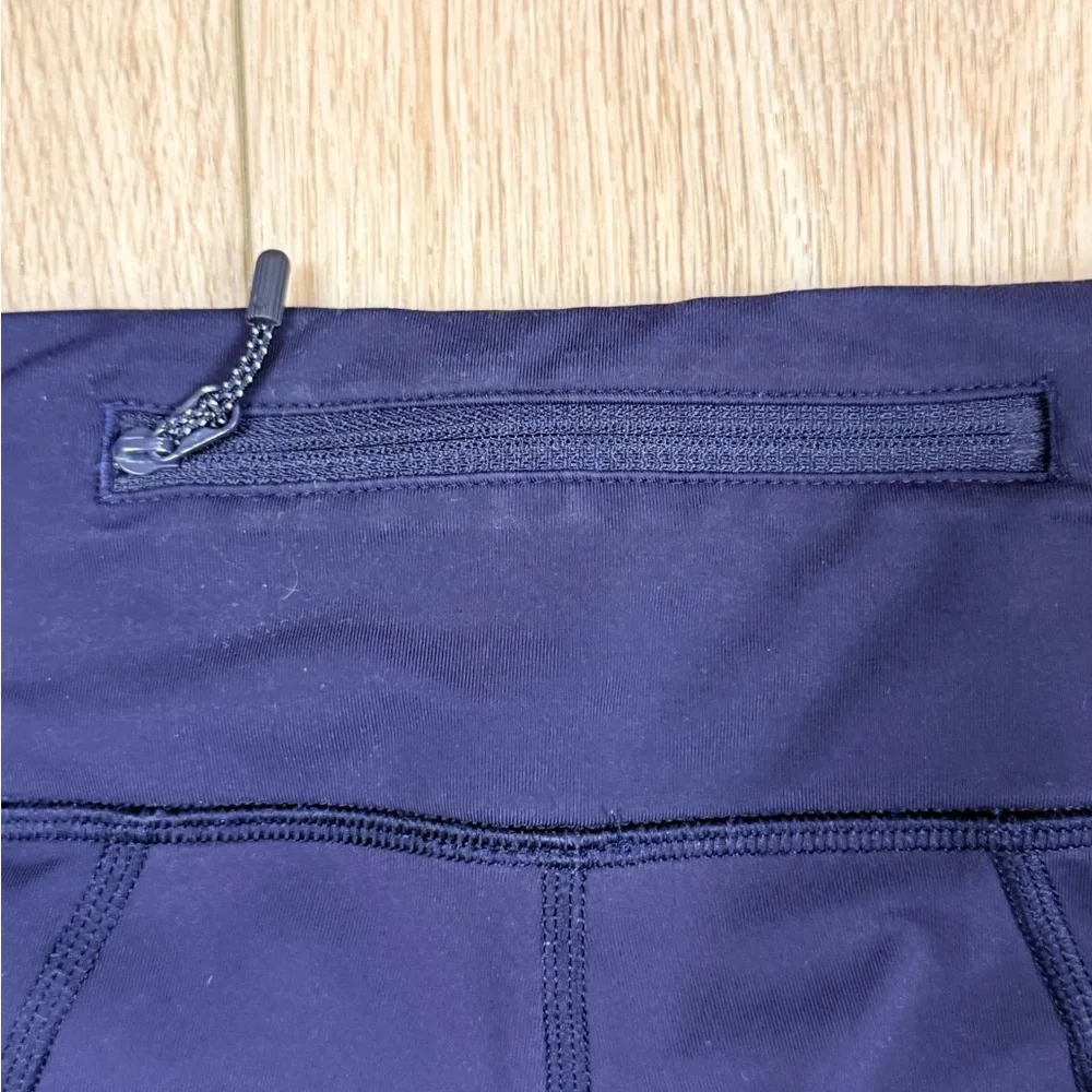 Lululemon Pace Rival Crop Running Leggings with Pockets Midnight Navy Size 4 - Picture 6 of 9